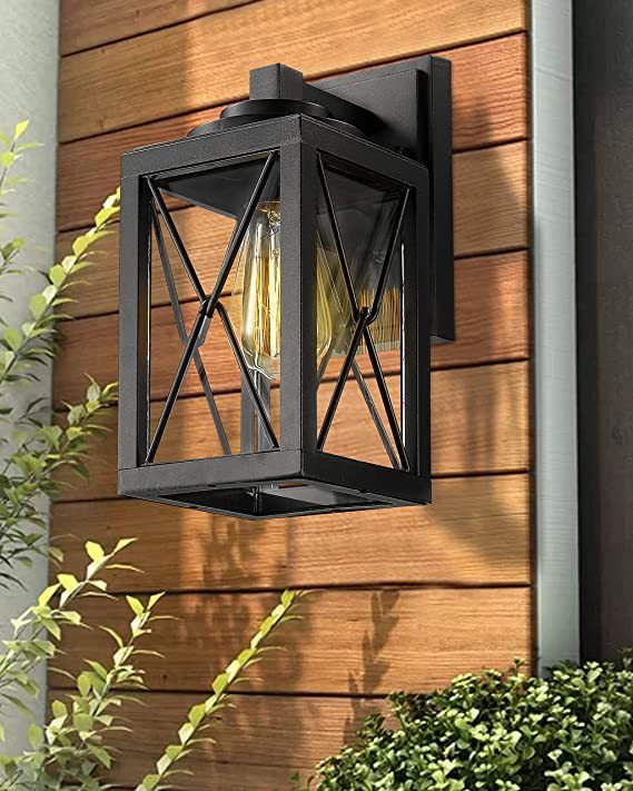 Iron Waterproof Black Outdoor New Wall Sconce